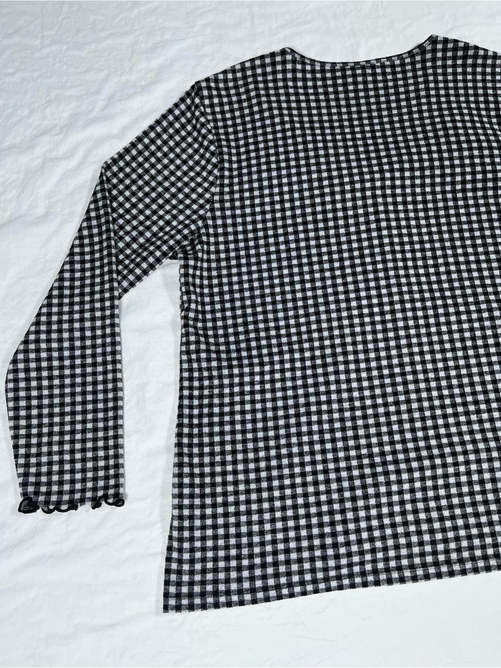 Old Navy Black & White Gingham V-Neck Women’s Top Twist Knot Extra Large - Picture 13 of 14